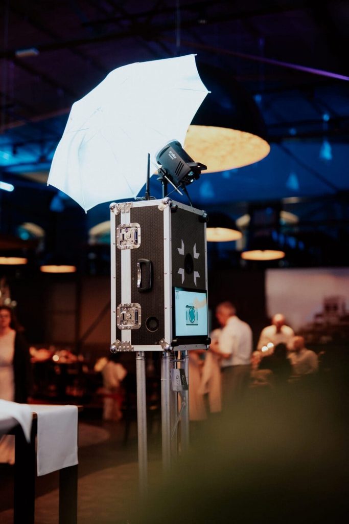 Fotobox Aufbau in der Maxigastro